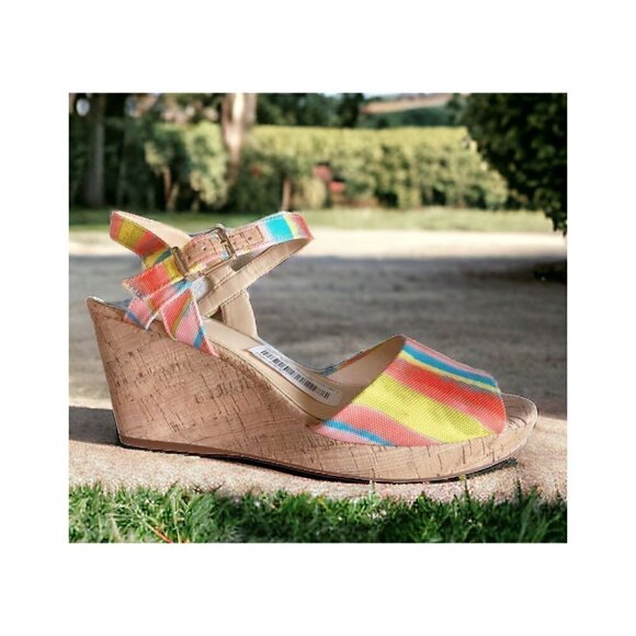 Alex Marie NWT Wedge Sandal Colorful Rainbow Platform Comfort Women's SZ 8M NEW - Picture 10 of 10